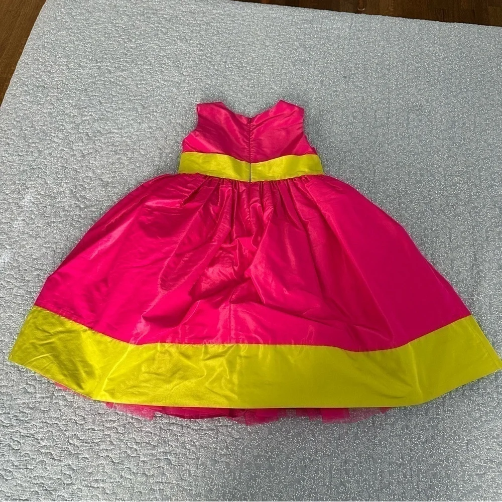 Hanna Andersson Dress Hot Pink Fairy Princess Tulle Lined Circle Skirt Size 5